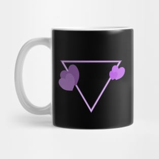 Love Your Beloved Inverted Pyramid Hearts Mug